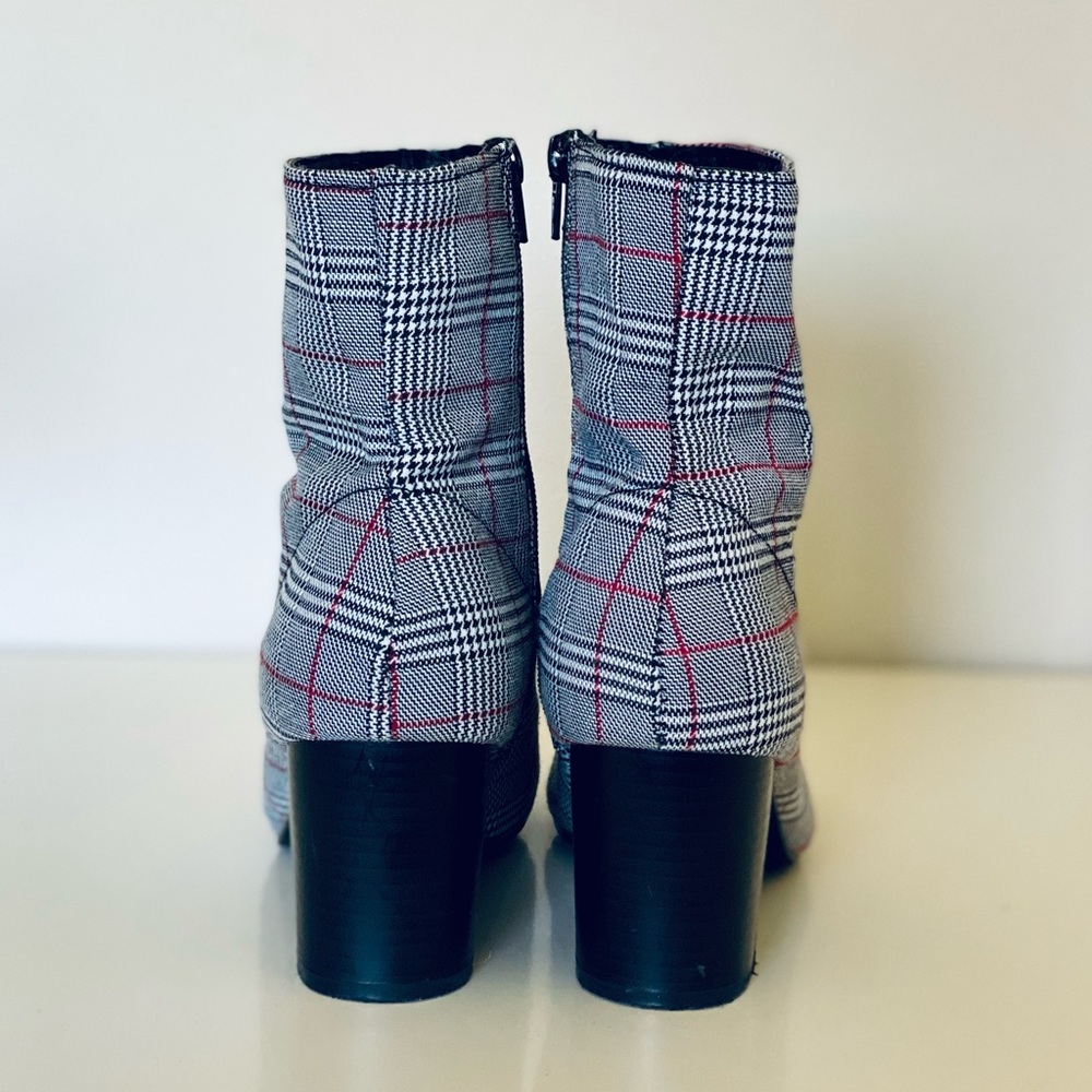 Truffle Collection Check Kitten Heel Sock Boots - image 3